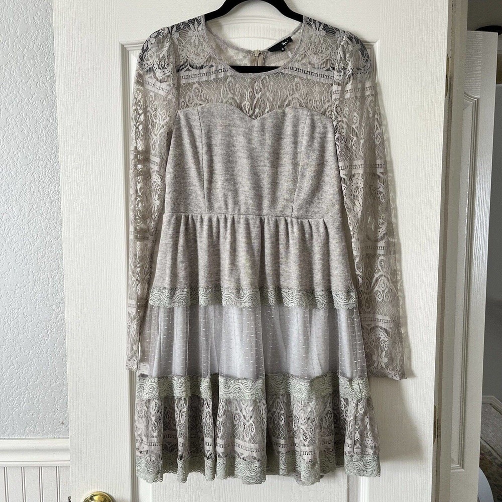Anthropologie Ryu Lace Oatmeal Dress